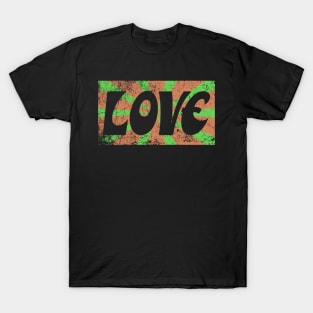 LOVE Groovy Psychedelic Color Burst Vintage Art T-Shirt